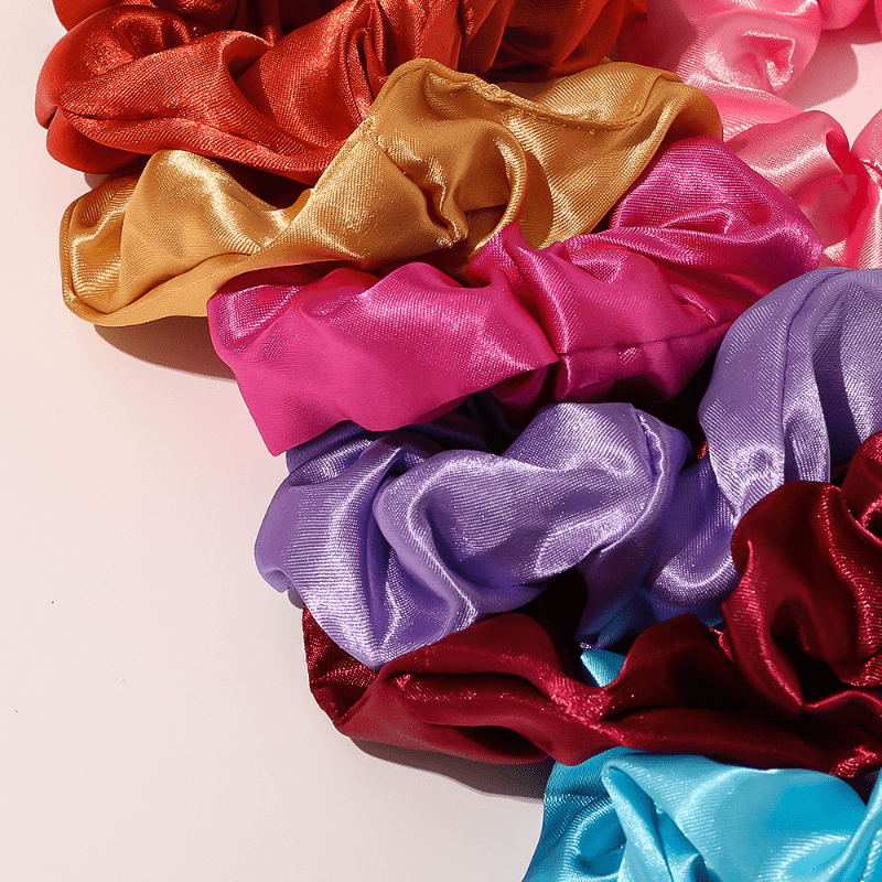 60pcs Satin Scrunchie Hair Tie Hair Rope Hair Accessories