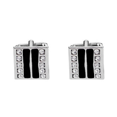Men's Geometric Rhinestone Cufflinks Wedding Suit Accessories