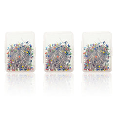 100pcs Fabric Sewing Pins with Colored Ball Glass Heads