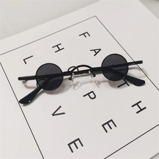 Mini Tinted Lens Sunglasses Steampunk Metal Frame UV400