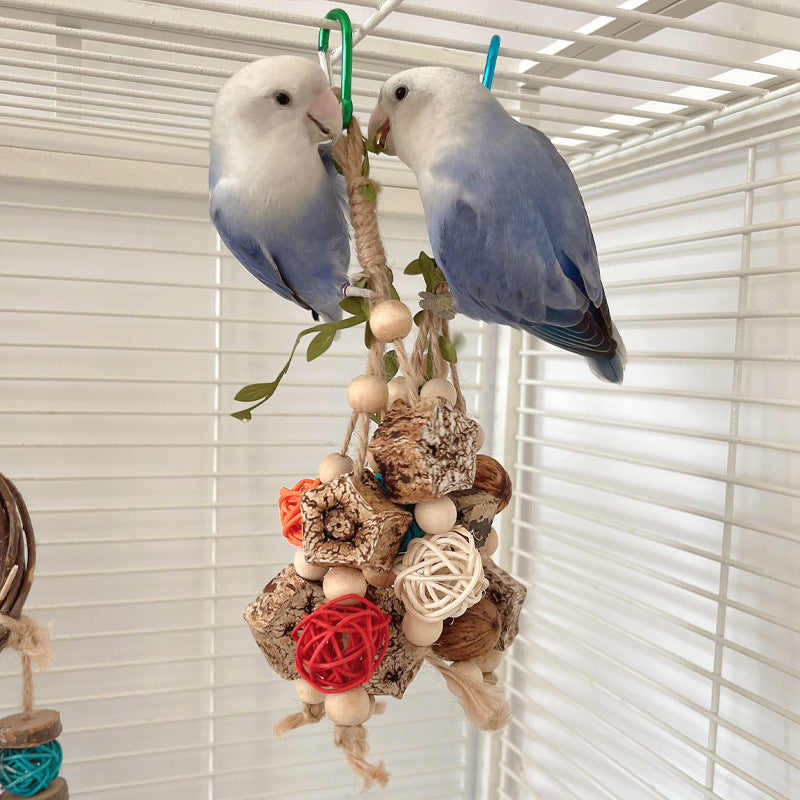 Colorful Hanging Bird Swing Toy for Parrot Cage