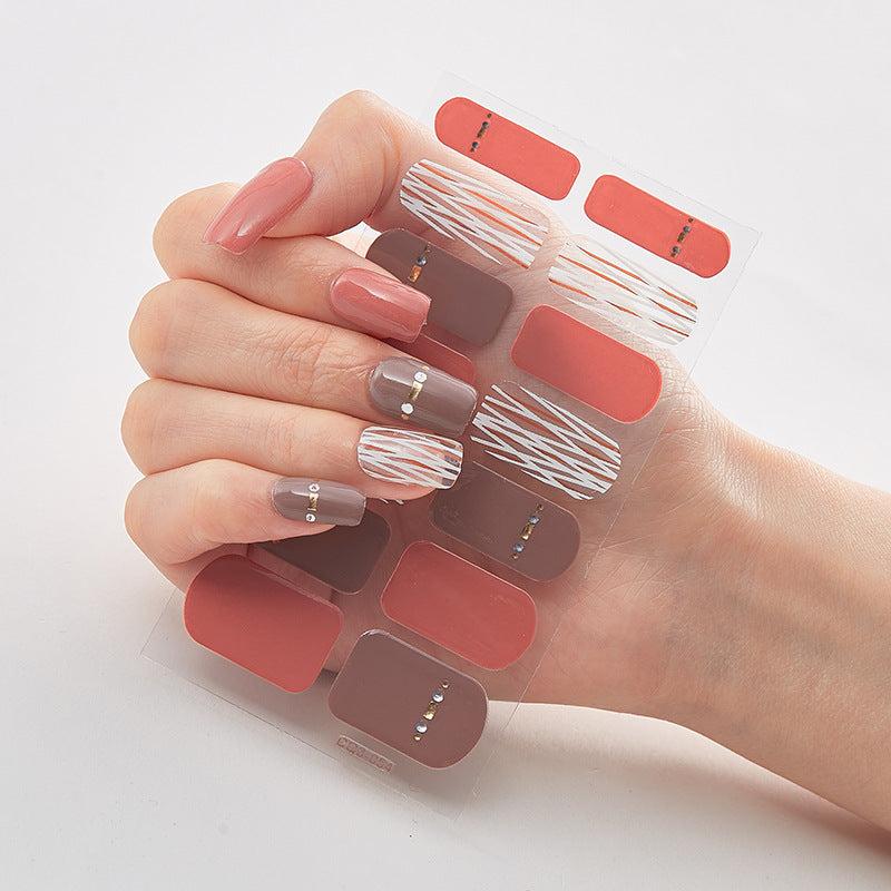 Full Wrap Nail Stickers Self Adhesive Nail Decals for Women Long Lasting