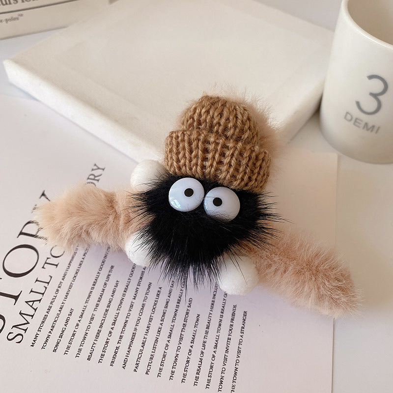 Briquettes Plush Doll Hair Claw Cartoon Hair Accessories