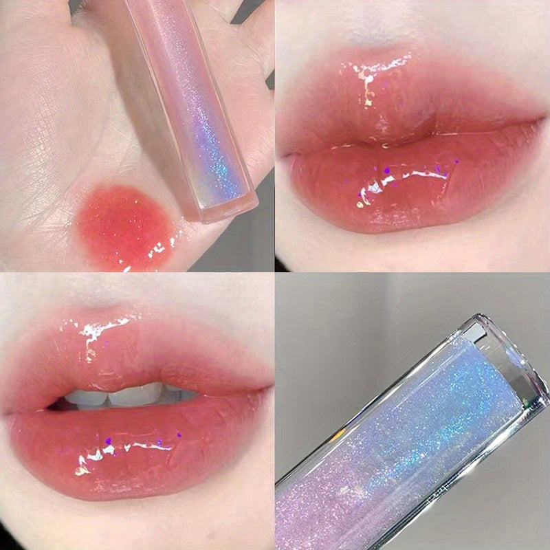 Lip Gloss Mirror Dewy Texture Moisturizing Smudge Proof Lip Plumping Stain