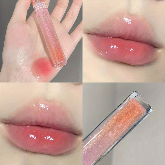 Lip Gloss Mirror Dewy Texture Moisturizing Smudge Proof Lip Plumping Stain