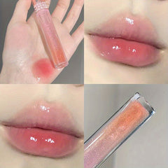Lip Gloss Mirror Dewy Texture Moisturizing Smudge Proof Lip Plumping Stain