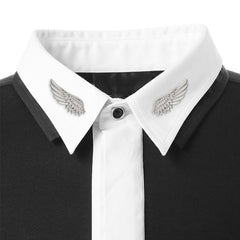 2pcs Wing Brooche Set Retro Style Wedding Shirt Collar Pin Accessory Gift