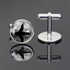 Wolf Pattern Cufflinks Silver Men's Jewelry Suit Shirt Accessories