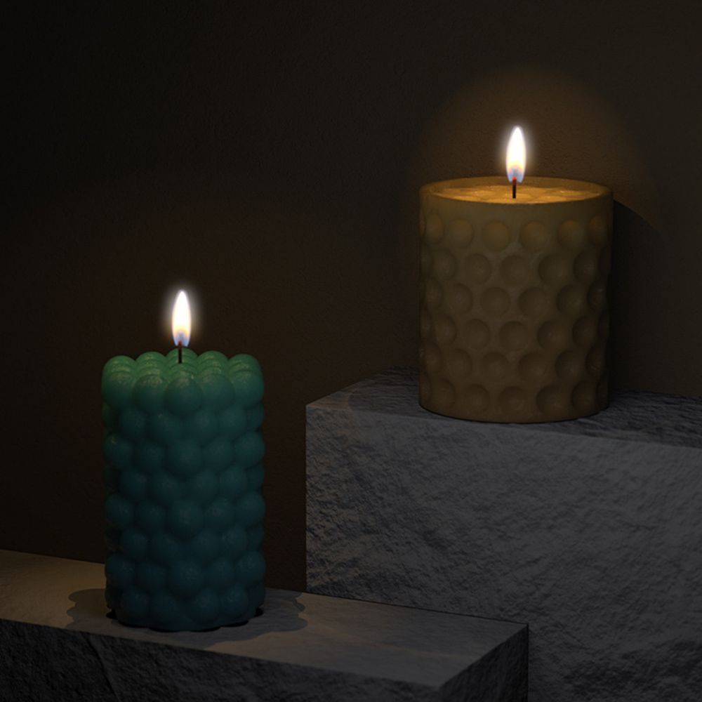 3D Cylinder Candle Mold Silicone DIY Candle Making Mould Soap Resin Mold