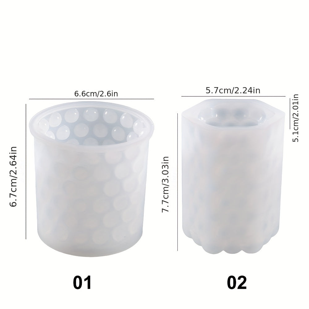 3D Cylinder Candle Mold Silicone DIY Candle Making Mould Soap Resin Mold