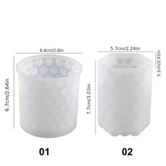3D Cylinder Candle Mold Silicone DIY Candle Making Mould Soap Resin Mold