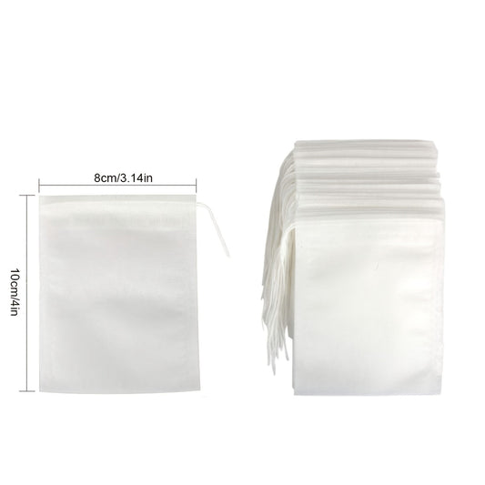 100pcs Empty Teabags Soup Bags Disposable Drawstring Soup Bags