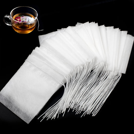 100pcs Empty Teabags Soup Bags Disposable Drawstring Soup Bags