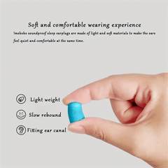 2pcs Soft Soundproof Earplugs for Students Travel and Office Use