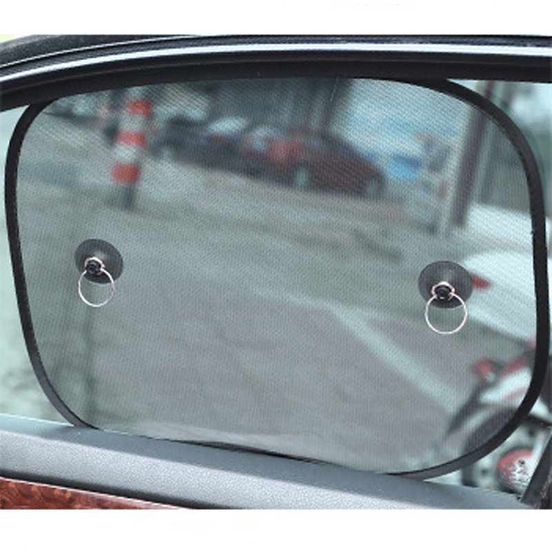 2pcs Car Sun Shade UV Protection Suction Cup Sunshade Heat Insulation