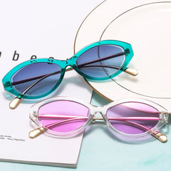 Oval Sunglasses Hiphop Polarized Gradient Glasses UV400