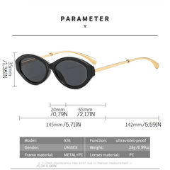 Oval Sunglasses Hiphop Polarized Gradient Glasses UV400