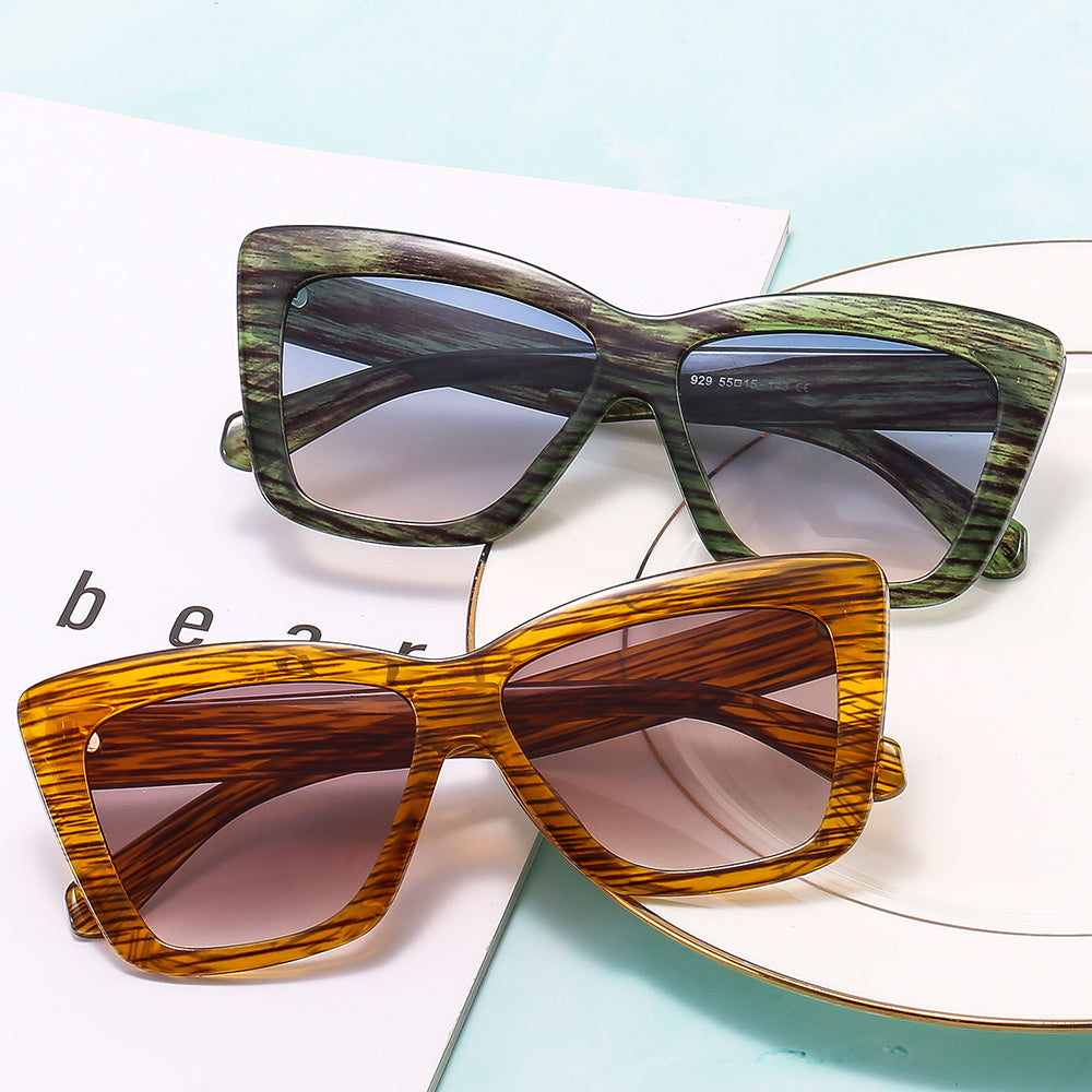 Marbled Square Sunglasses Polarized Gradient UV400