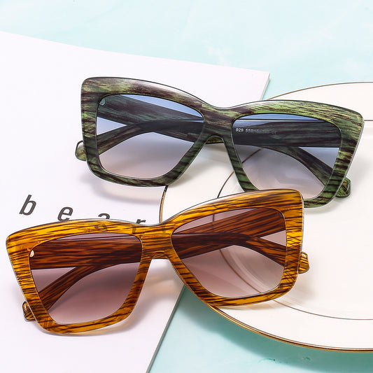 Marbled Square Sunglasses Polarized Gradient UV400
