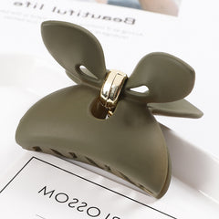 Solid Hair Claw Bowknot Shape Ponytail Holder