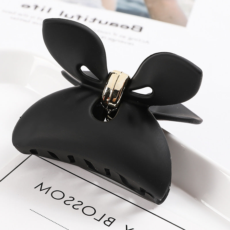 Solid Hair Claw Bowknot Shape Ponytail Holder