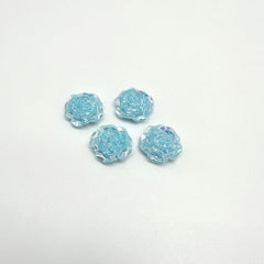 15pcs 19mm AB Flat Bottom Acrylic Letterpress Rose Beads DIY Accessories
