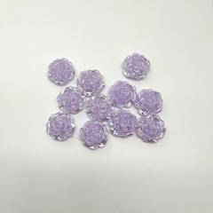 15pcs 19mm AB Flat Bottom Acrylic Letterpress Rose Beads DIY Accessories