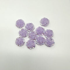 15pcs 19mm AB Flat Bottom Acrylic Letterpress Rose Beads DIY Accessories
