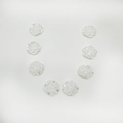 15pcs 19mm AB Flat Bottom Acrylic Letterpress Rose Beads DIY Accessories