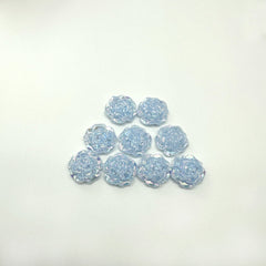 15pcs 19mm AB Flat Bottom Acrylic Letterpress Rose Beads DIY Accessories