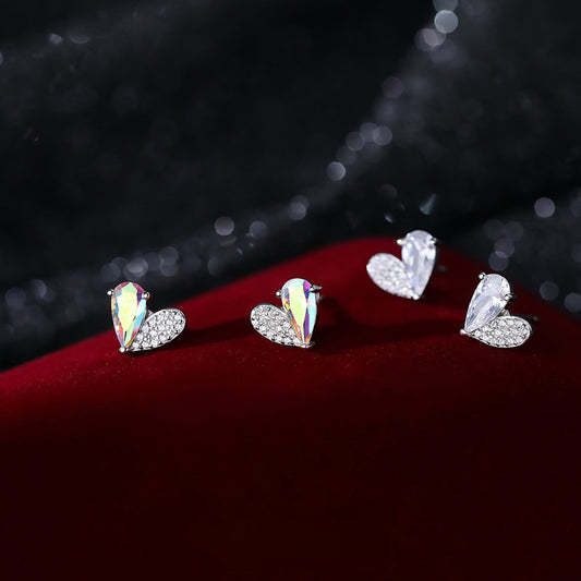 Sweet Heart Stud Earrings Holiday Gift For Girls