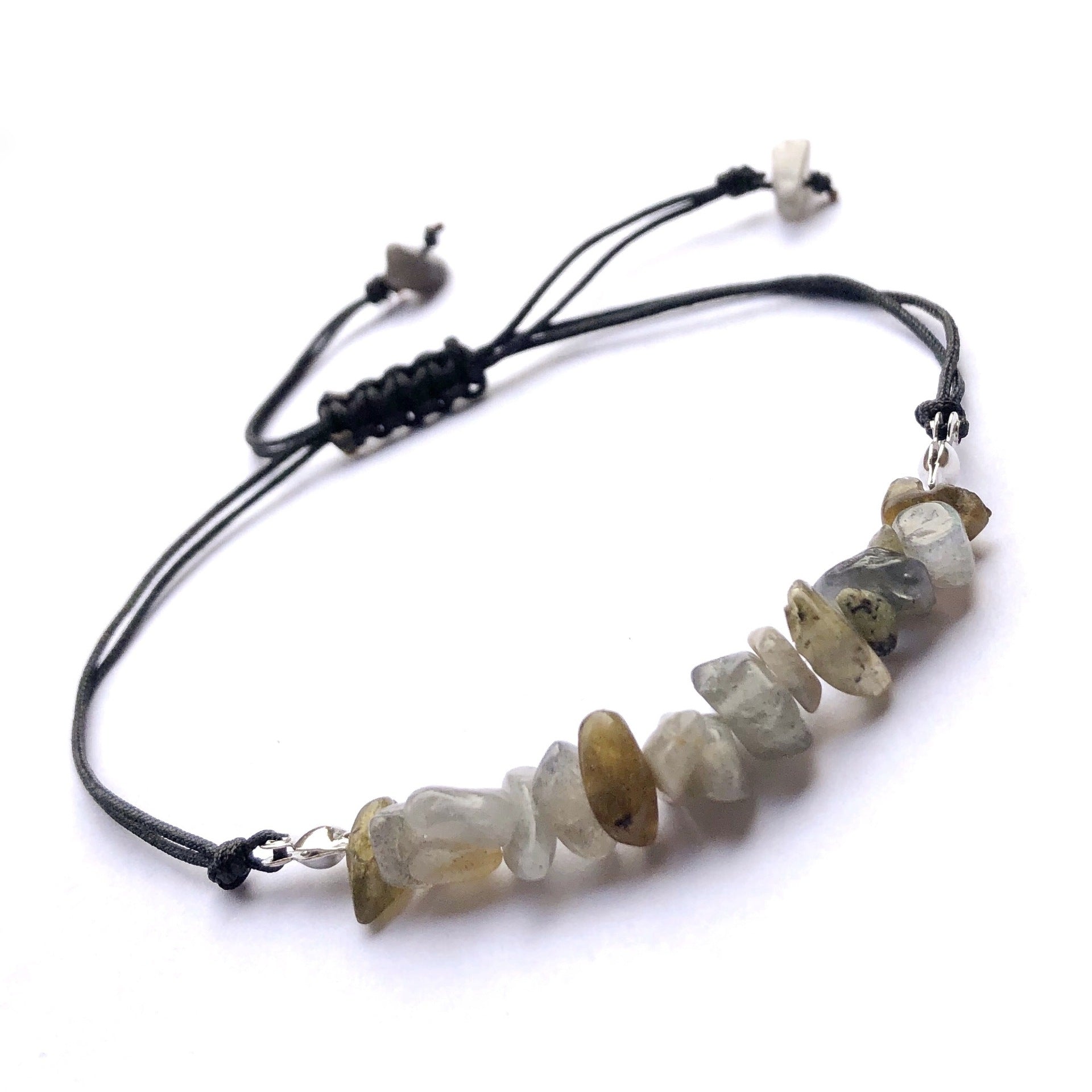Natural Gems Chip Stone Bracelet Chakra Set Energy TUMBLED Yogo Bracelets