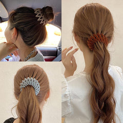 Velvet Bird's Nest Hair Clip Ponytail Holders