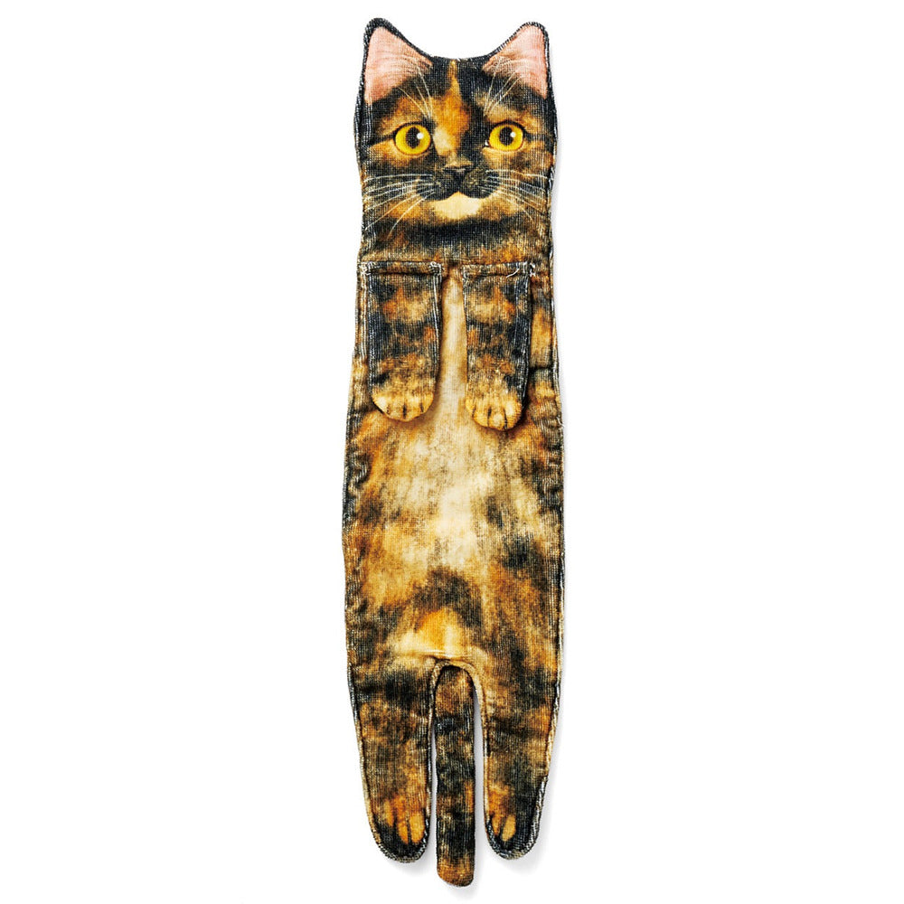Cat Funny Hand Towels for Bathroom Kitchen Decor - Absorbent