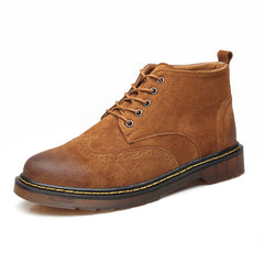 Men's Faux Leather Ankle Top Boots for Climbing Trekking