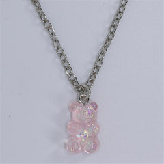 Candy Bear Chain Pendant Necklace For Women Girls Animal Jewelry