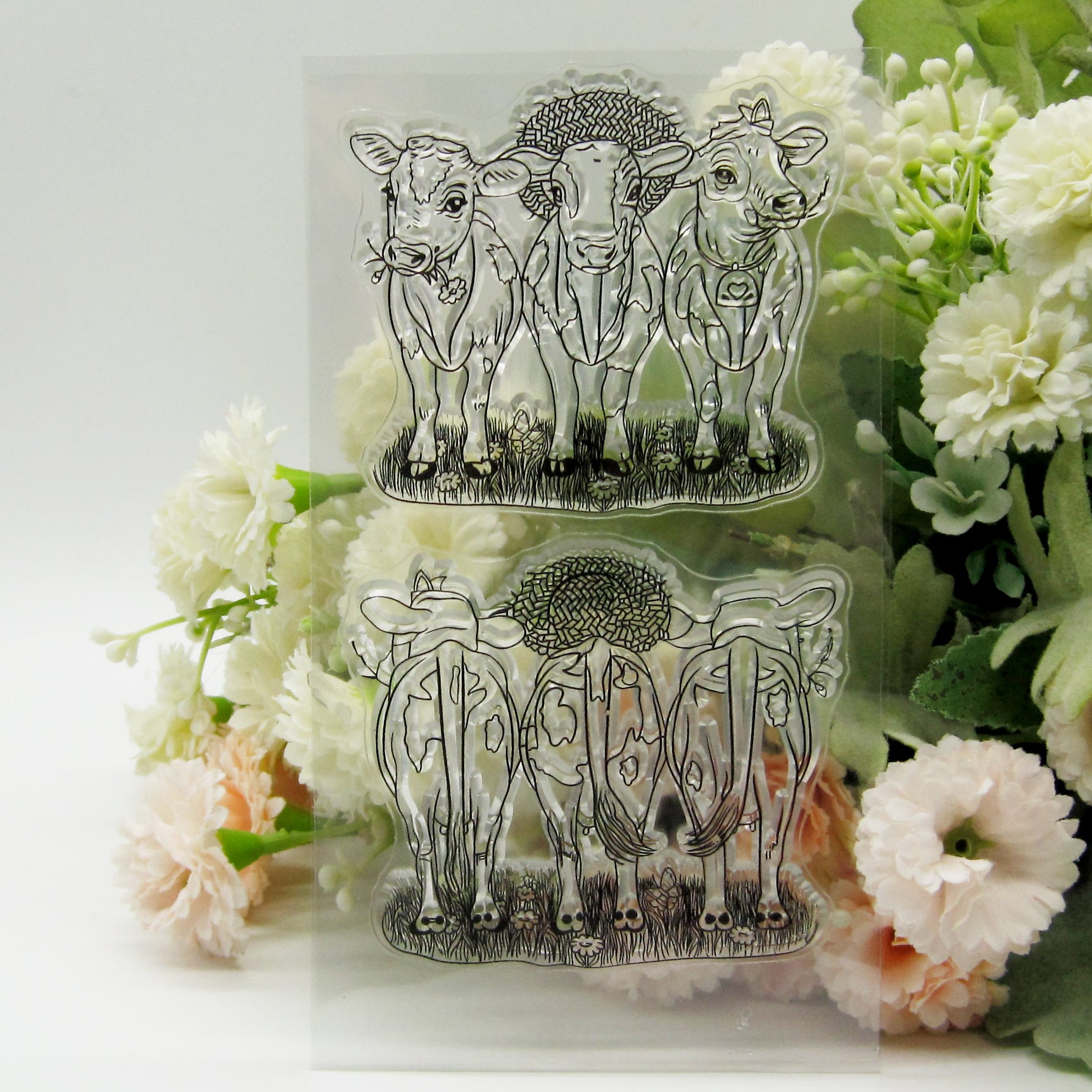 1pc Ox And Horse Clear Stamps Metal Cutting Die for DIY Scrapbooking