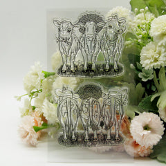 1pc Ox And Horse Clear Stamps Metal Cutting Die for DIY Scrapbooking