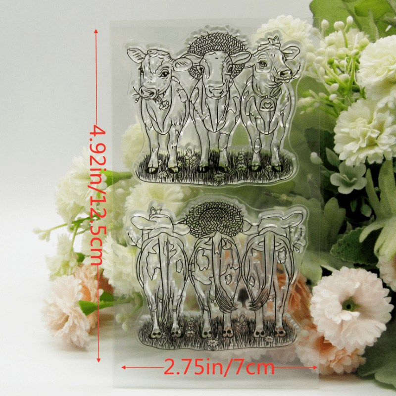1pc Ox And Horse Clear Stamps Metal Cutting Die for DIY Scrapbooking