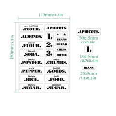 132pcs Waterproof Spice Labels Adhesive Pantry Food Sticker Kitchen Jar