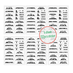 132pcs Waterproof Spice Labels Adhesive Pantry Food Sticker Kitchen Jar