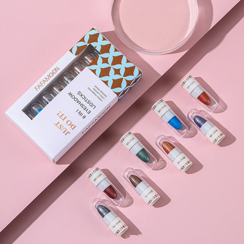 8pcs Pearly Eyeshadow Pen High Pigmented Long Lasting Waterproof Smudge Proof