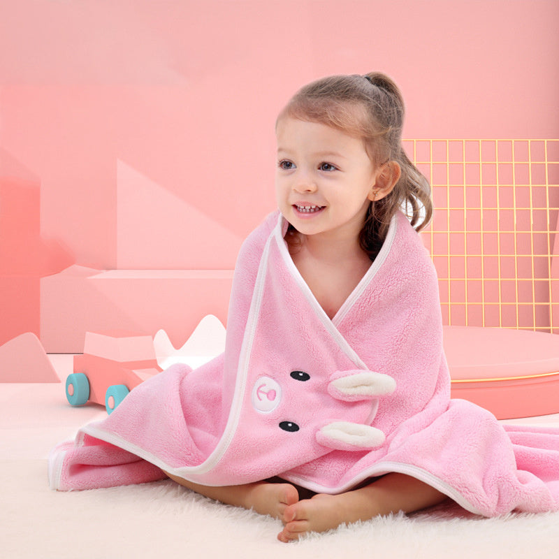 Baby Cartoon Coral Fleece Towel Newborn Baby Blanket