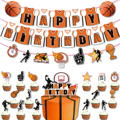 17pcs Basketball Themed Boy Kids Party Decorations Set