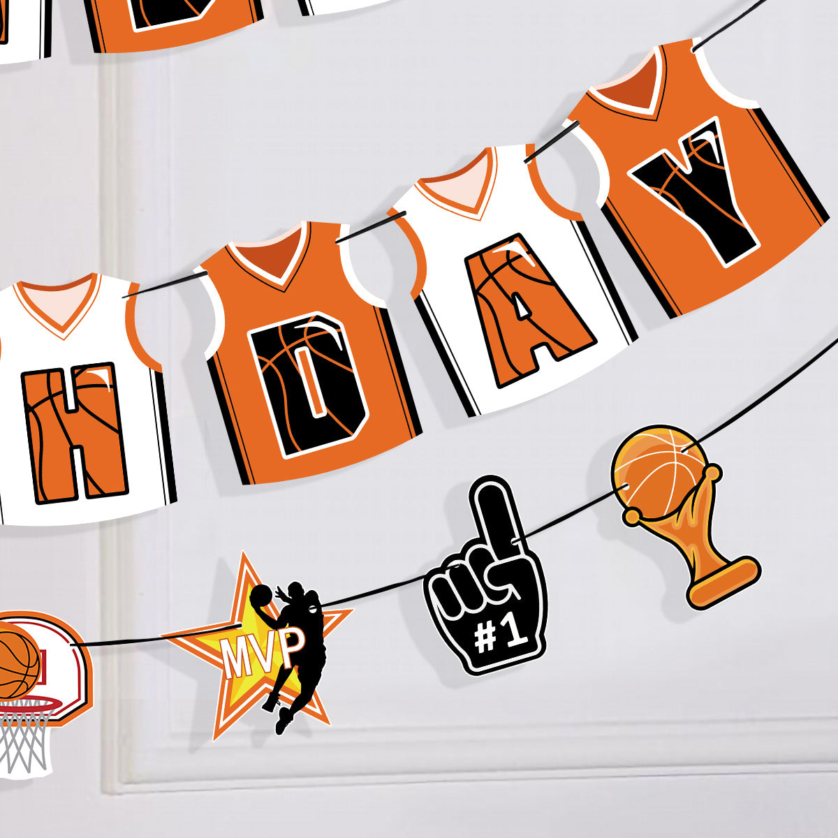17pcs Basketball Themed Boy Kids Party Decorations Set