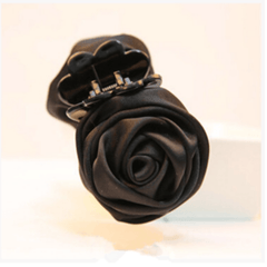 Small Fabric Rose Decor Hair Claw for Women Girls