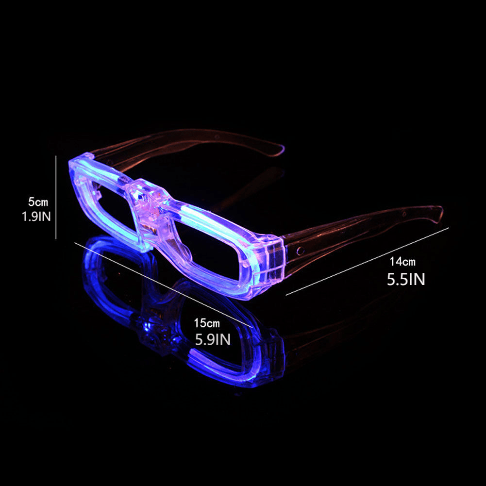 LED Glasses Lighting Eyeglasses Square Shape Party Eyewear