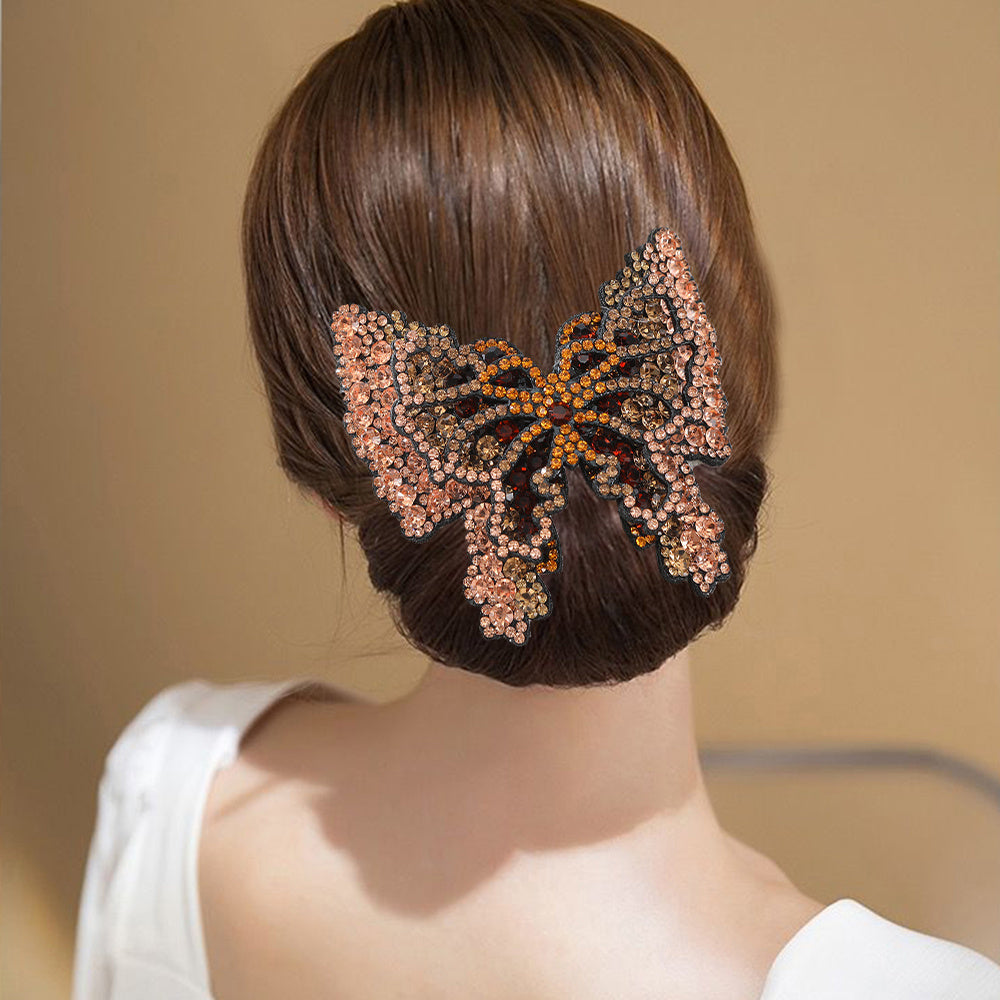 Rhinestone Butterfly French Barrettes Hair Clip Hair Accessories