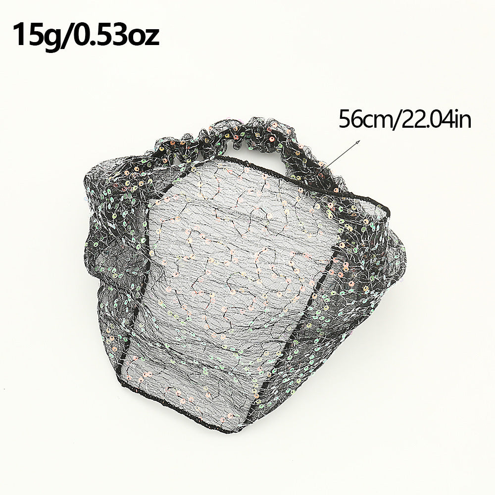 Sequins Headband Wide Hair Band Turban Elastic Hair Accessories