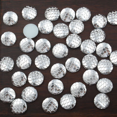 30pc Resin Iridescent Mermaid Glitter Appliques for DIY Jewelry